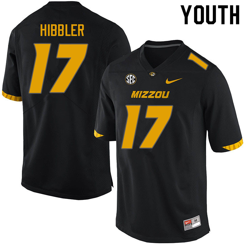 Youth #17 Tyler Hibbler Missouri Tigers College Football Jerseys Sale-Black - Click Image to Close